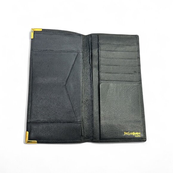 Yves Saint Laurent Long Black Leather Wallet - Picture 7 of 9